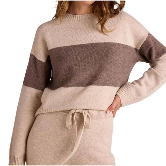 Cashmere Blend Crew Neck Sweater