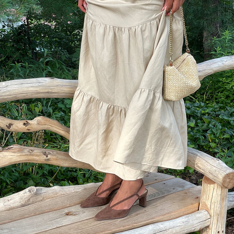 Ginay Heels Brown Suede
