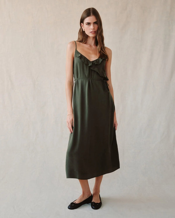 Ruffle Cami Midi Dress