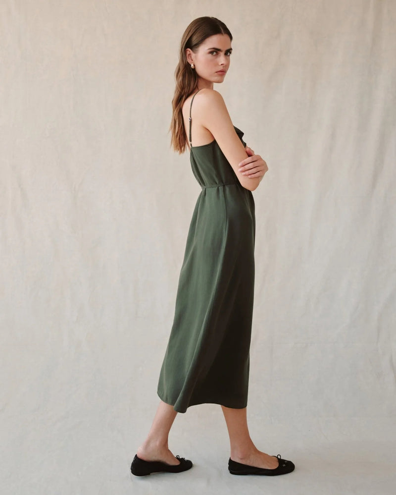 Ruffle Cami Midi Dress