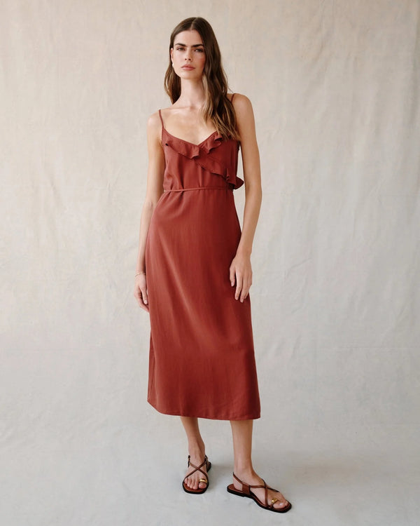 Ruffle Cami Midi Dress