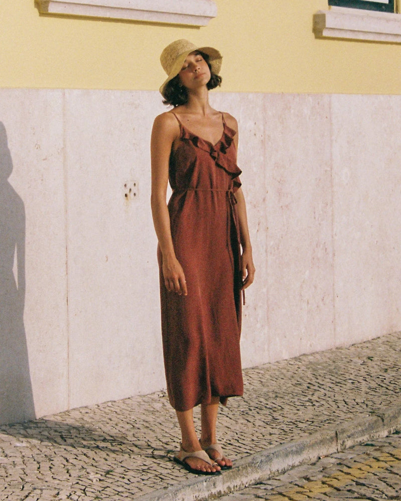 Ruffle Cami Midi Dress