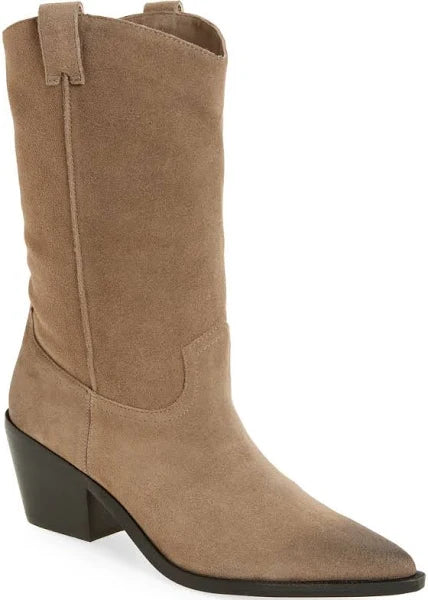 Stetson Boots-Taupe Suede