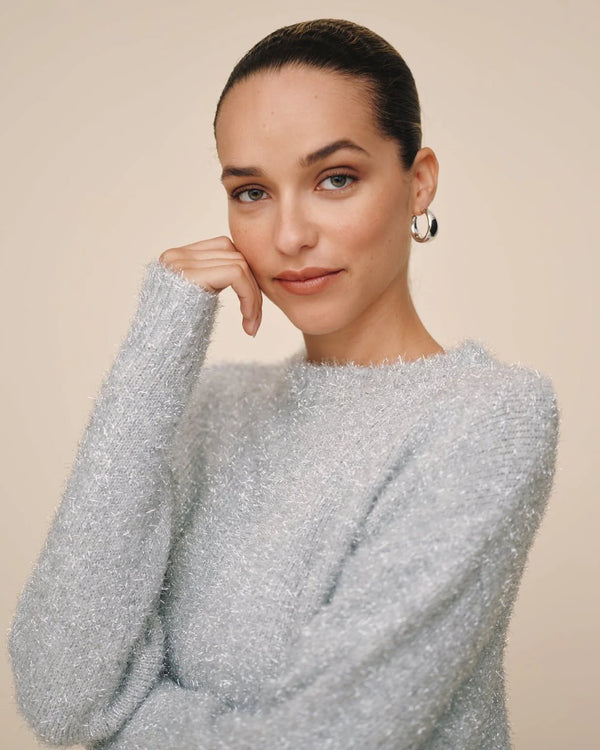 Slouchy Sweater - Silver Shimmer