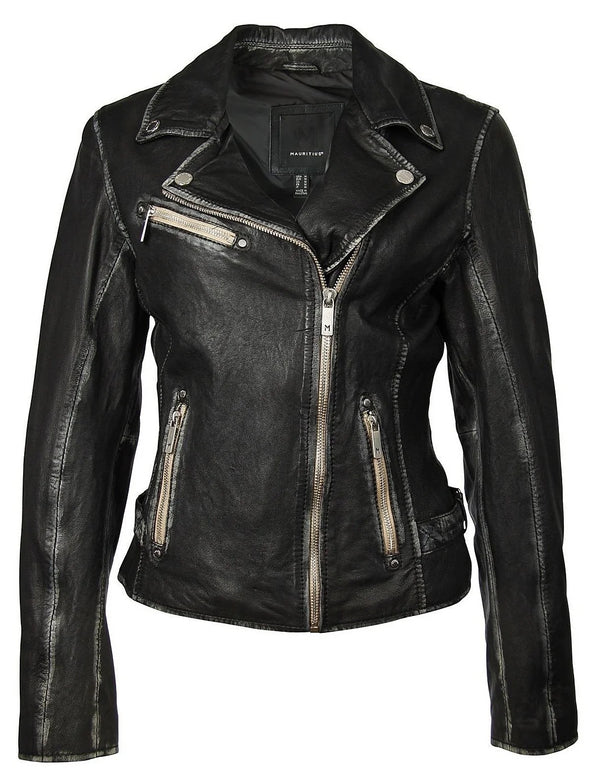 Sofia Leather Jacket, Black