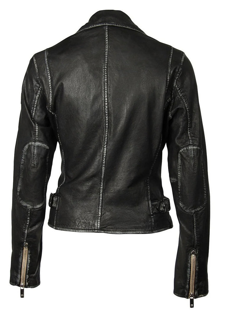 Sofia Leather Jacket, Black